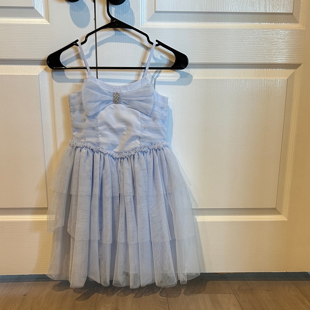 Cotton On Pale Blue Tulle Bow Party Dress for Girls